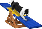 SuniBoxi 95" Wooden Dog Seesaw, Dogs Agility Course Backyard Set for Training and Exercise - Outdoor Big Dog Agility Equipment Practice See Saw