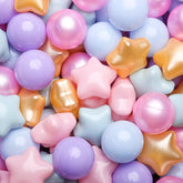 TRENDPLAY Star Ball Pit Balls 50 100 200 500 for Toddlers - Ball Pit Ball Shapes for Boys Girls Fun, Birthday Party, Christmas Decoration