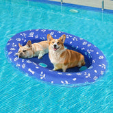 Upgraded Tear-Resistant Dog Pool Float - 25" x 41" Stable Support Inflatable Dogs Floats, Scratch-Proof Oxford Summer Floatie Raft Pool Toy for Small Medium Dogs up to 45lbs